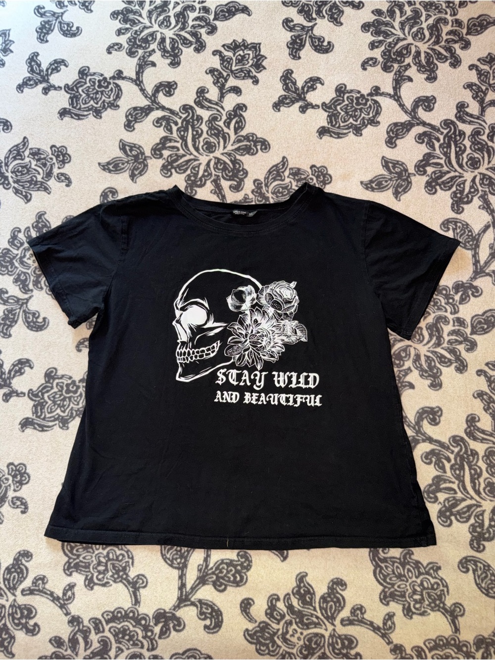 Stay Wild and Beautiful Black Graphic Tee